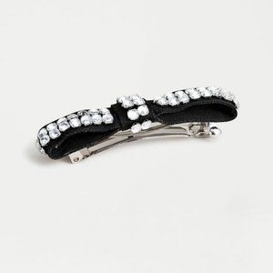 🦚 New J.Crew Satin Bow Barrette With Jewels